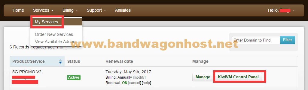 bandwagonhost-kiwivm-login